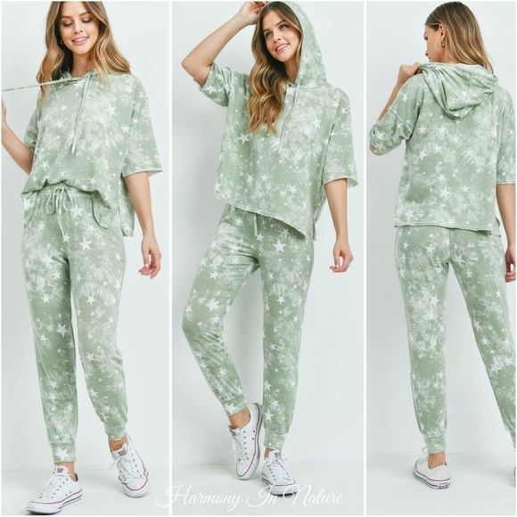 LAST Sage Tie Dye Jogger Set - Picture 2 of 7